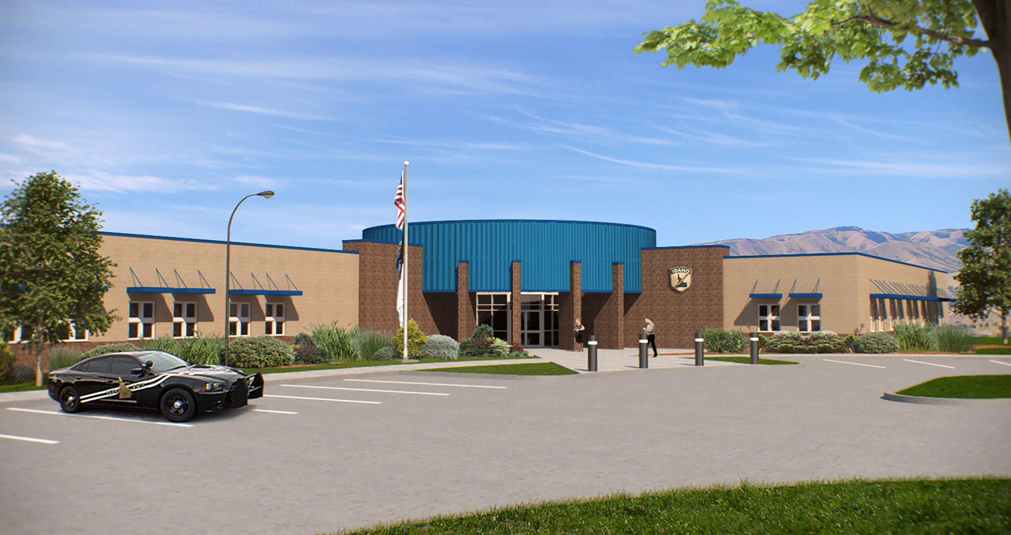 Idaho State Police Patrol and Lab Facility Exterior Rendering