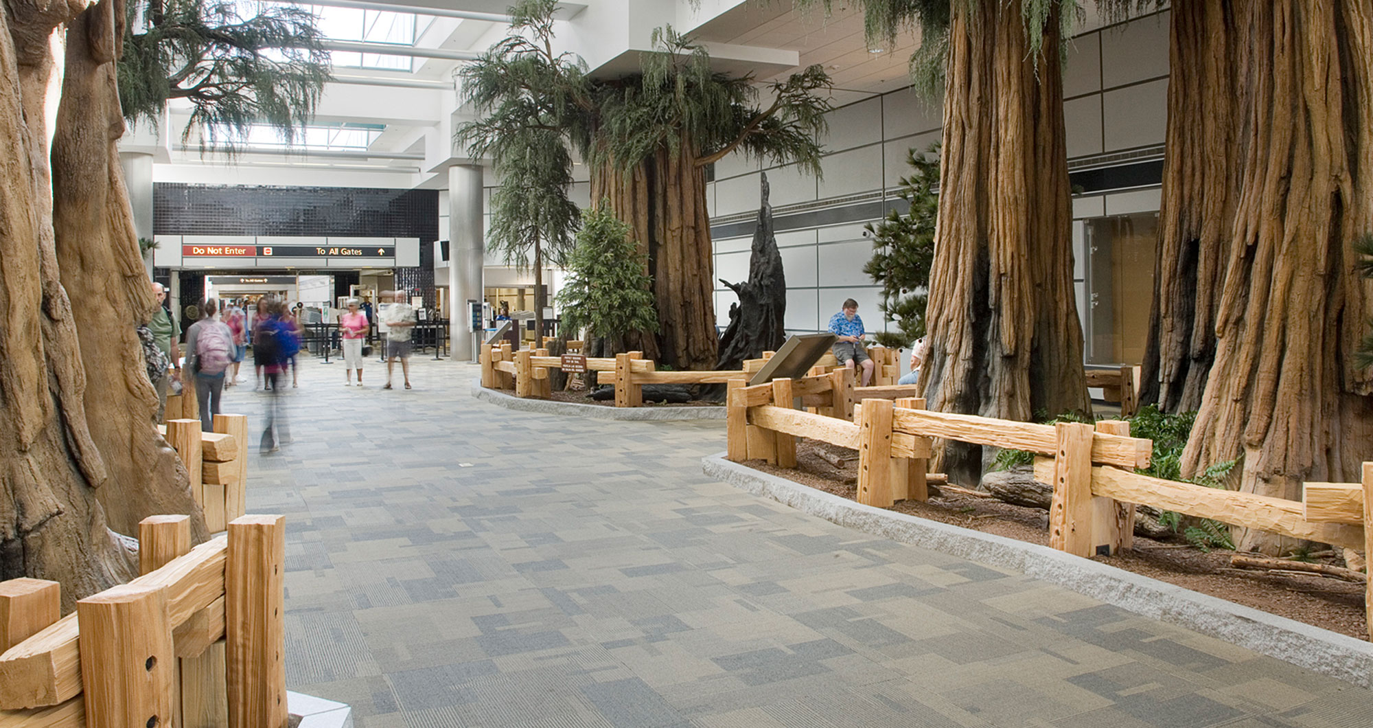 Fresno Yosemite International Airport Terminal Faux Redwood Columns