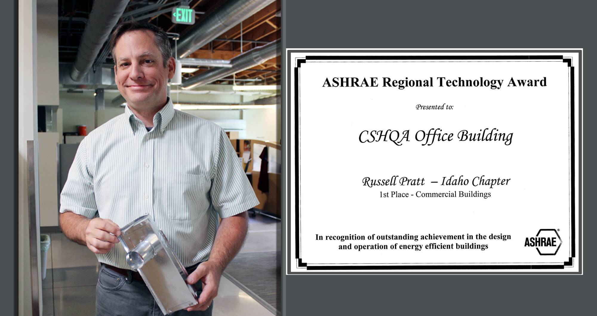 CSHQA’s Boise Office Building earned an ASHRAE Regional Technology Award