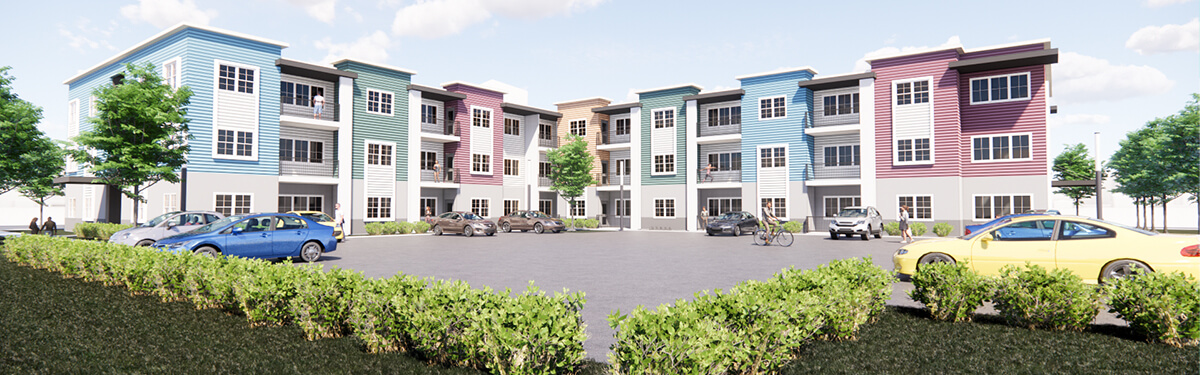Architectural Rendering of Northgate Apartments exterior in Sacramento, California