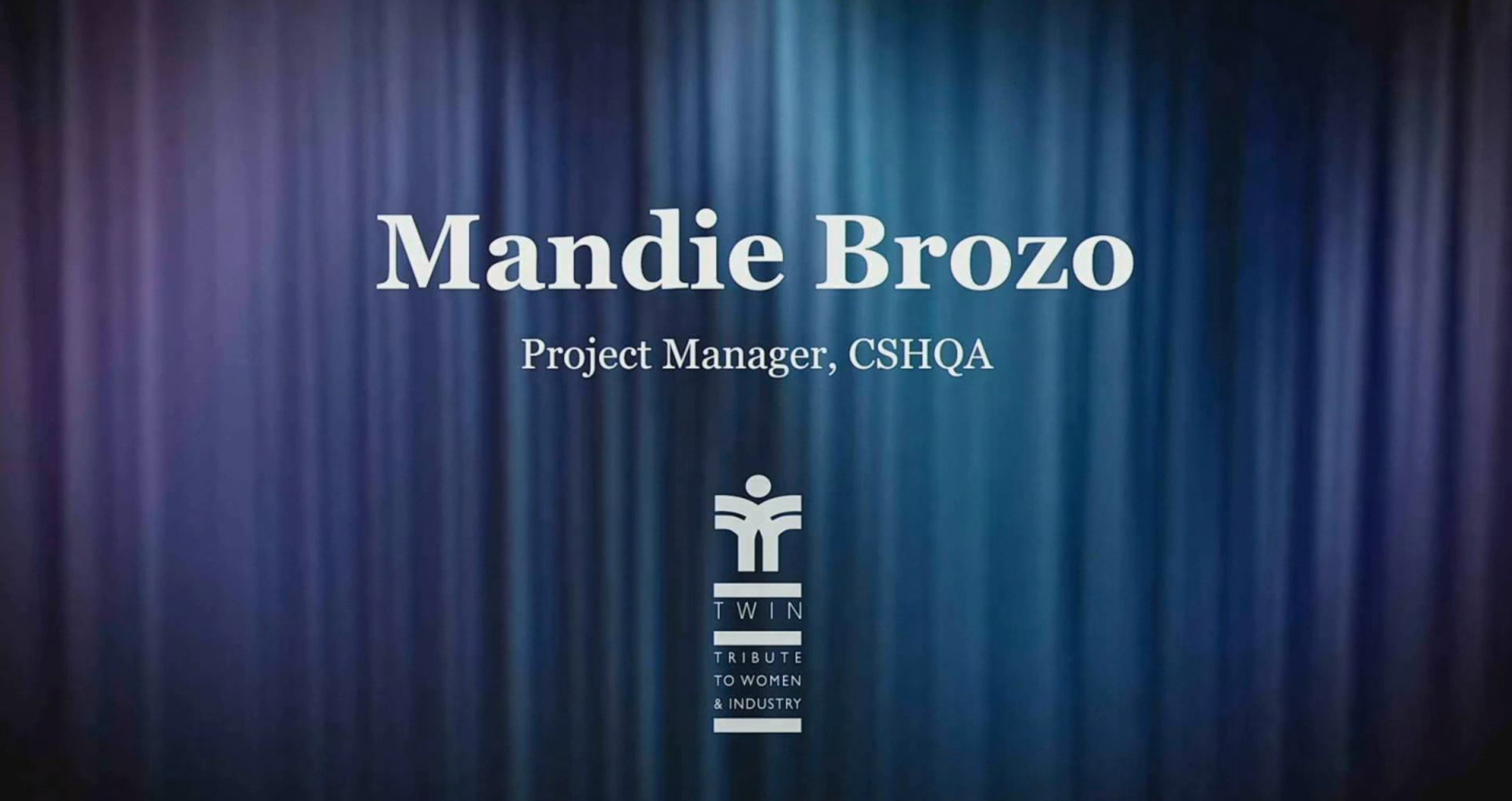CSHQA’s Mandie Brozo Selected as WCA TWIN Award Honoree